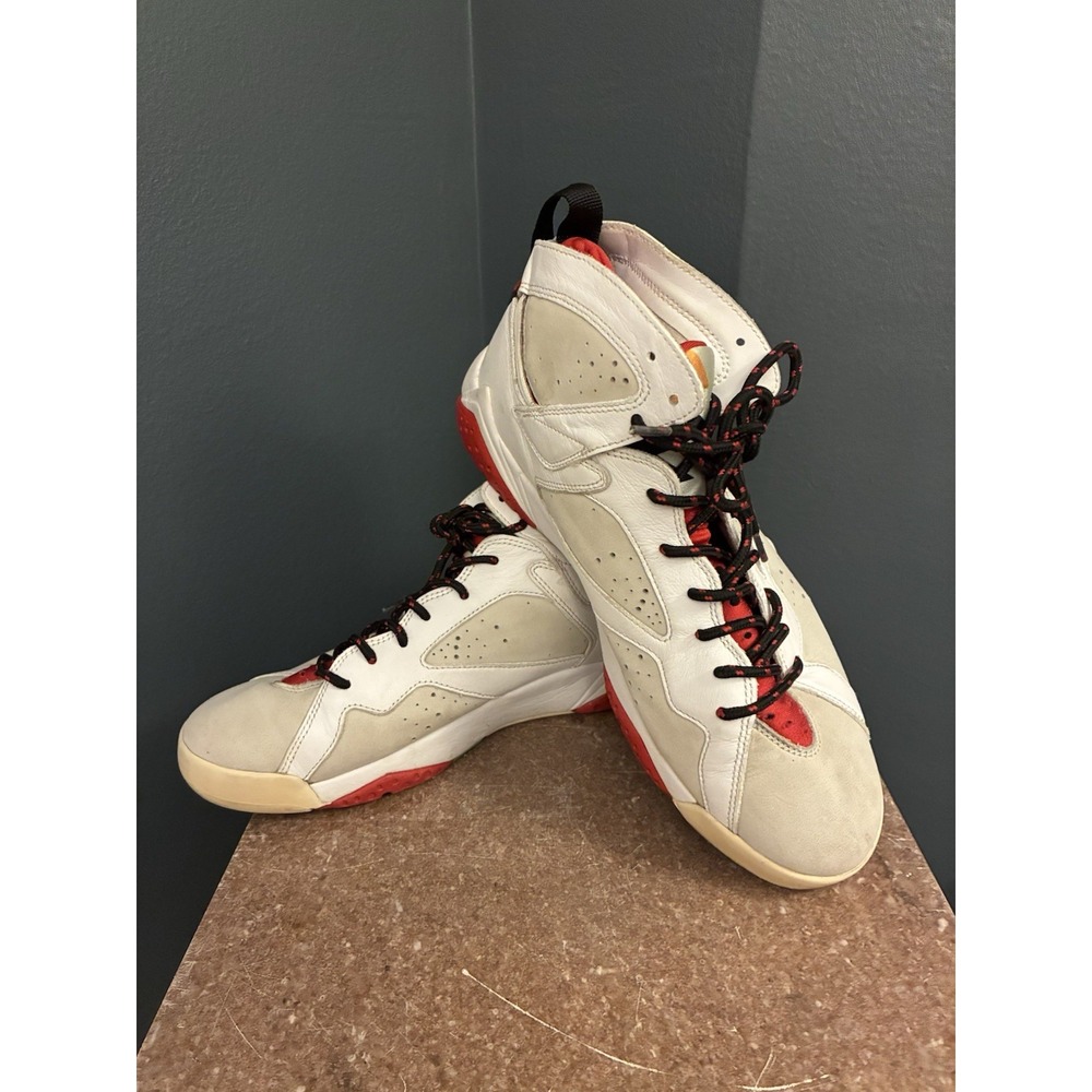 Nike Air Jordan 7 Retro Hare White Red Silver 304775-125 Men's Size 9